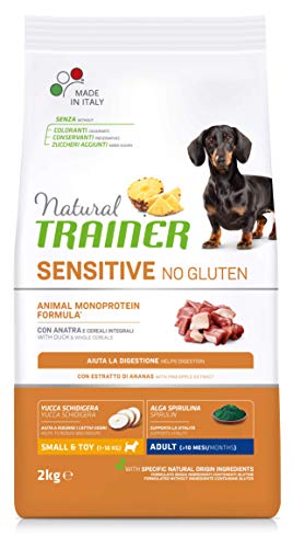 Natural Trainer Sensitive No Gluten Cibo per Cani Adulti con Anatra...