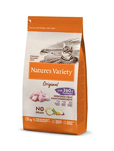 Nature s Variety Original No Grain, Cibo per Gatti Sterilizzati con Tacchino Disossato 1.25 kg