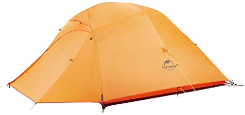 Naturehike Cloud-Up 3 Tenda Ultraleggera 3 Persone Tenda Zaino in Spalla per Escursionismo Campeggio All aperto (210T Arancione Aggiorna)
