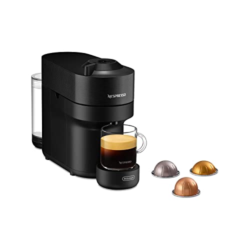 Nespresso Vertuo Pop Env90.B, Macchina Caffè Di De Longhi, Liquorice Black, Sistema Capsule Nespresso Vertuo, Serbatoio Acqua 0.56 L, Nero, ‎42.6 x 13.6 x 25 cm; 4 Kg
