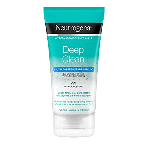 Neutrogena “Deep Clean” - Peeling per la pulizia del viso, con acido glicolico, per ogni tipo di pelle, 150 ml