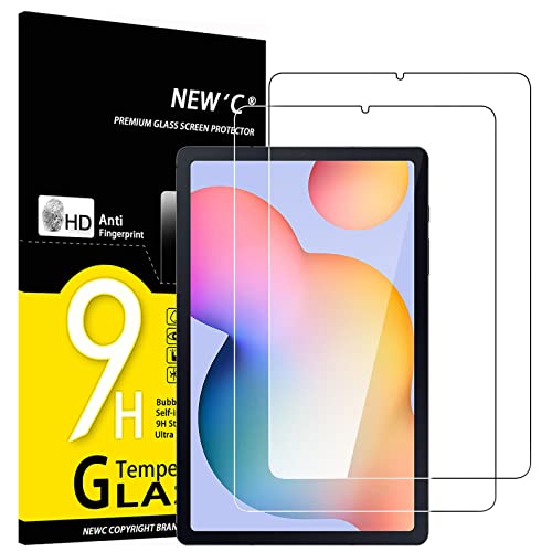 NEW C 2 Pezzi, Pellicola Prottetiva per Samsung Galaxy Tab S6 Lite 10,4“, Vetro Temperato Anti Graffio, Durezza 9H, 0,33mm Ultra Trasparente, Ultra Resistente