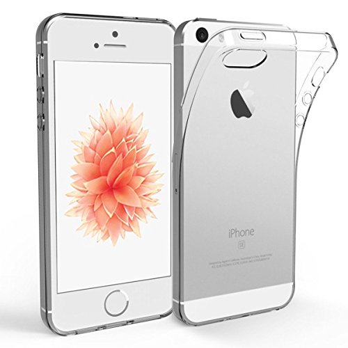 NEW C Cover Compatibile con iPhone 5 e iPhone 5S e iPhone SE 2016, Custodia Gel Trasparente Morbida Silicone Sottile TPU [Ultra Leggera e Chiaro]