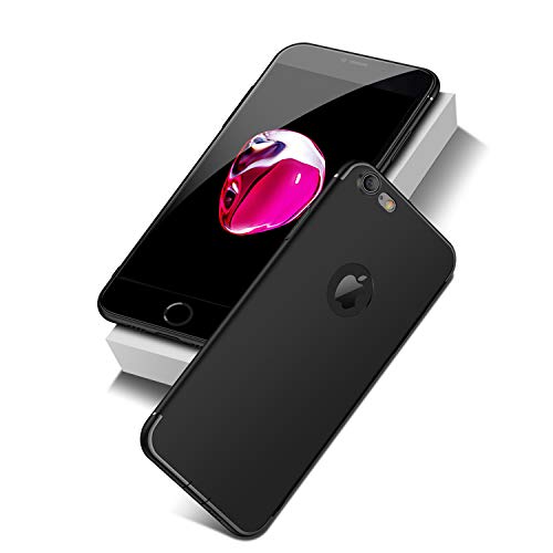 NEW C Cover Compatibile con iPhone 7 e iPhone 8 (4.7), in Silicone Nero [Gel TPU Ultra Sottile e Leggero] Custodia Protettiva con Urti Assorbimento e AntiGraffio