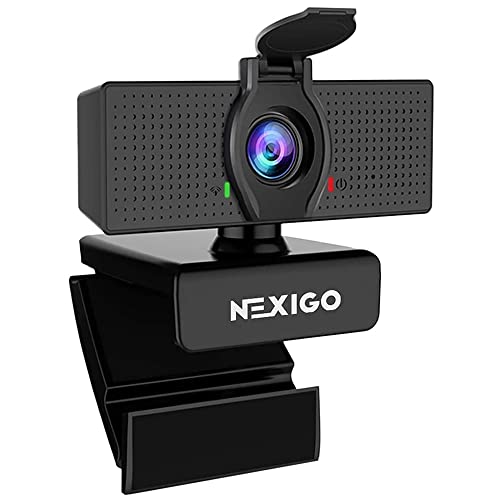 NexiGo N60 1080P Webcam, Webcam HD con microfono, Controllo del software e copertura della privacy, Macchina fotografica del PC di USB, Plug & Play, per Zoom Skype Team, Conferenze e videochiamate