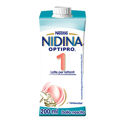 NIDINA Optipro 1 Latte Per Lattanti Liquido Dalla Nascita 24 Brick 200Ml - 4.8 Litri