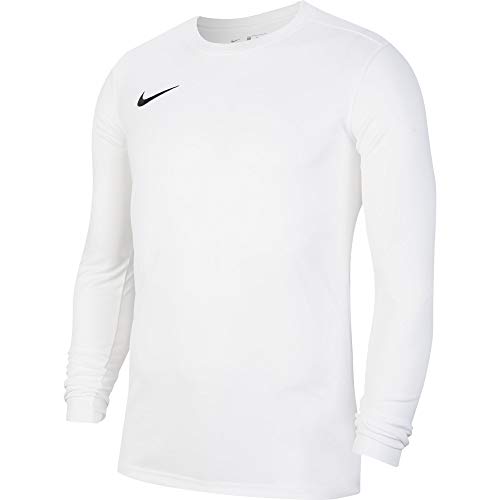 Nike Y Nk Dry Park VII JSY LS T-Shirt A Manica Lunga, Unisex Bambini, White Black, L