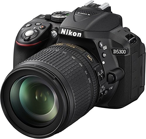 Nikon D5300 + Nikkor 18 105VR Fotocamera Reflex Digitale, 24,1 Megapixel, LCD HD 3  Regolabile, Nero [Versione EU]