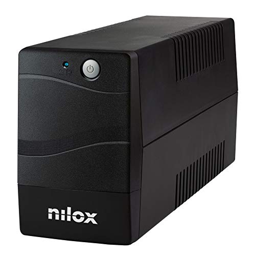 Nilox, UPS Premium Line Interactive 1200VA, Stabilizzatore di Tensione Tramite AVR, Protegge Computer e Periferiche dai Blackout e Disturbi della Rete Elettrica, con Tecnologia Line Interactive