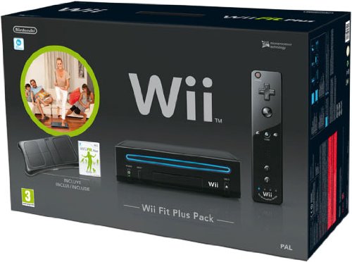 Nintendo Wii - Console Wii Fit Plus Pack, Nera + Telecomando Wii Plus + Wii Fit Plus + Wii Balance Board [Bundle]