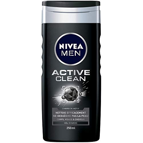 Nivea Men - Gel doccia Active Clean, edizione limitata Marqueinhos PSG, 250 ml