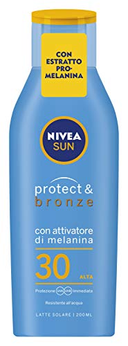 Nivea SUN Crema Solare Protect & Bronze FP30 in flacone da 200 ml, ...