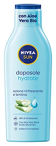 Nivea SUN Latte Doposole Hydrate in flacone maxi formato da 200 ml,...
