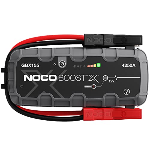 NOCO Boost X GBX155, Avviamento di Emergenza Portatile 4250A 12V UltraSafe, Booster al Litio Professionale, Cavi Batteria Auto e Powerbank per Motori Benzina fino a 10.0L e Motori Diesel fino a 8.0L