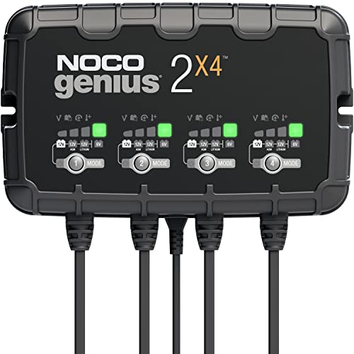 NOCO GENIUS2X4, Caricabatterie Intelligente a 4 Banchi da 8A (2A pe...