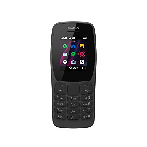 Nokia 110 Telefono Cellulare Dual Sim, Display 1.77  a Colori, Fotocamera, Nero [Italia]
