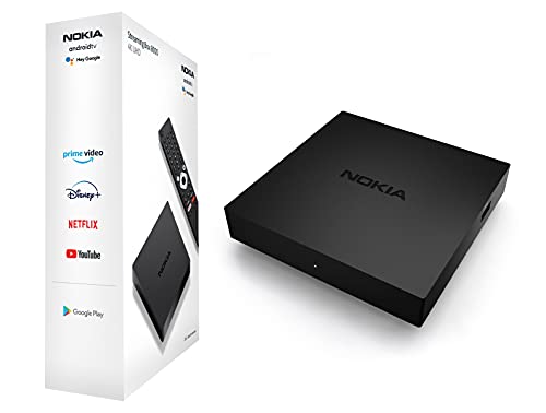 Nokia Streaming Box - Android Smart TV Box (Ultra HD 4K , HDR10, WiFi, HDMI, H.264, HEVC H.265, Bluetooth, Chromecast, Google Playstore e Voice Assistent, Netflix, Prime Video, DAZN, Disney+, YouTube)
