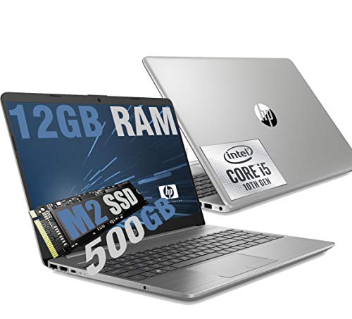 Notebook HP i5 250 G8 Silver Portatile Full HD 15.6  Cpu Intel Quad core i5-1035G1 10Th Gen 3,6Ghz  Ram 12Gb DDR4  SSD M2 500GB  graphic Intel UHD  Hdmi RJ-45 Wifi Bluetooth  Windows 10 64Bit
