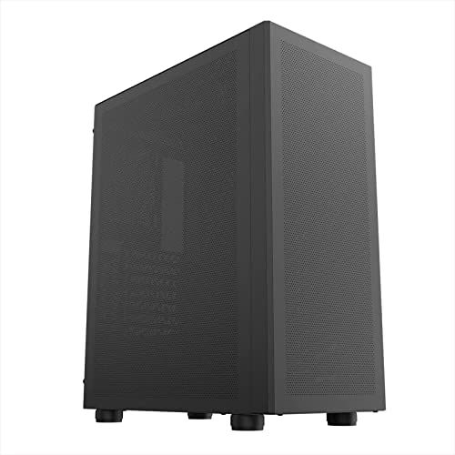 Noua Mesh M9 Black Case ATX per PC Gaming, Supporta E-ATX, Frontale Mesh 0.60MM SPCC 4*USB3.0 2.0 Pannelli Laterali Full Mesh (AxPxL: 478x385x210 mm)