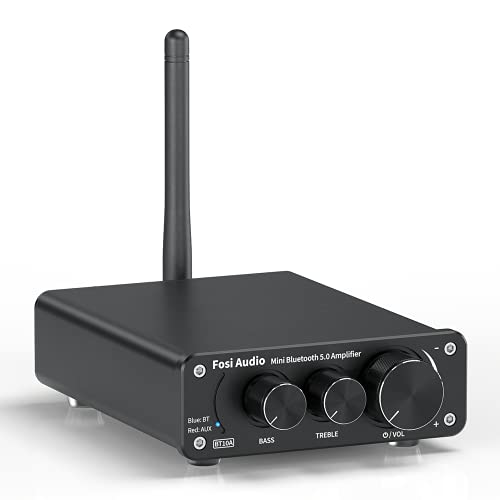 [Nuova Versione] Amplificatore Audio Stereo Bluetooth 5.0, 2 Canali Classe D Mini Hi-Fi Amp Integrato per Altoparlanti Domestici 50W x2 TPA3116 - Fosi Audio BT10A