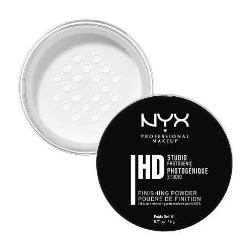 NYX Professional Make Up Finishing Powder Studio, Cipria Trasparente Opacizzante in Polvere Libera, Tonalità Translucent, Confezione da 1