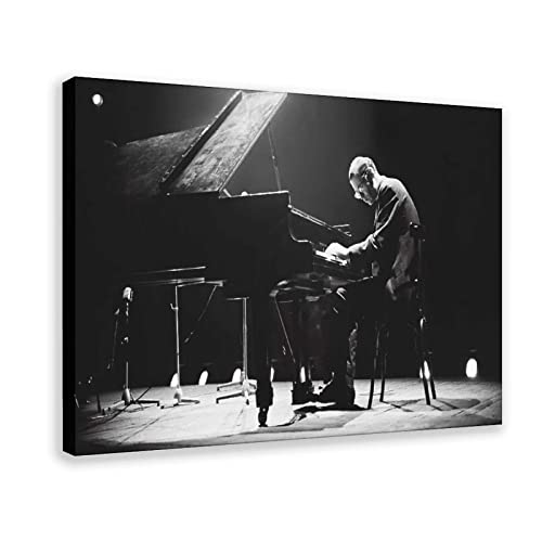 OAKEI Poster da Parete su Tela 50X70cm Senza Cornice Jazz Pianista Bill Evans Sport Poster Decorazione Soggiorno Camera da Letto Pittura