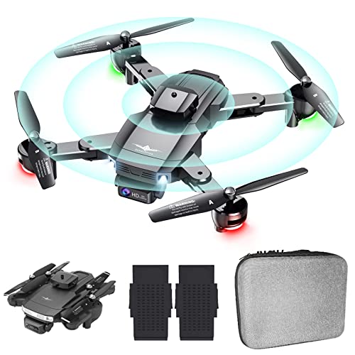 OBEST Drone con Fotocamera 4K, Drone RC con Doppia Fotocamera, Elicottero con Telecomando per Evitare gli Ostacoli a 360 Gradi, Batteria da 1200 mAh*2