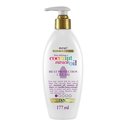 OGX Crema Termoprotettiva Frizz Definying Coconut Miracle Oil, 177 ml