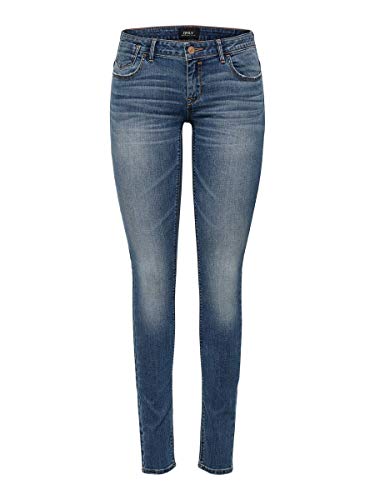 ONLY Onlcoral Superlow Skinny Fit Jeans, Dark Blue Denim, 28W   30L...