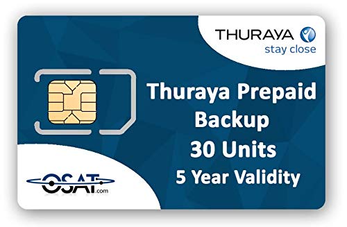 OSAT Thuraya Telefono Satellitare Carta SIM Prepagata di Backup con 30 Unità Valida per 5 Anni