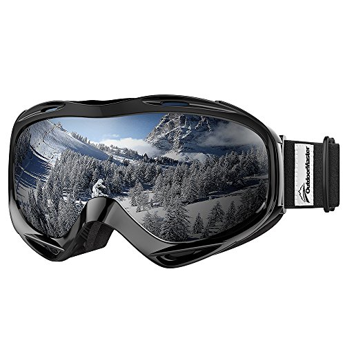 OutdoorMaster Maschera da Sci OTG Premium Unisex, Antiappannamento Maschera Snowboard, Protezione UV al 100% Occhiali da Sci, Maschere Sci per Uomo, Donna, Ragazzi e Ragazze (VLT 10%)
