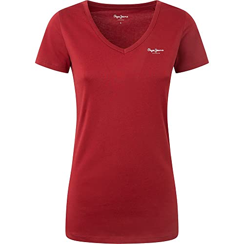 Pepe Jeans Corine T-Shirt, Donna, Rosso(Burnt Red), M