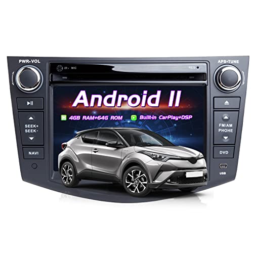 Per Toyota RAV4 2006-2012 Android 11 Octa Core 4 GB RAM 64 GB ROM Doppio Din 7 Lettore DVD per auto Multimedia Sistema GPS Supporto Supporto Riproduzione auto TPMS OBD   4G WiFi DAB