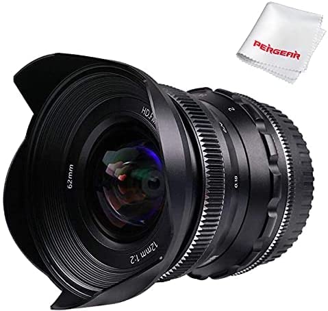 PERGEAR 12mm F2.0 Obiettivo grandangolare con messa a fuoco manuale, compatibile con le fotocamere mirrorless APS-C Nikon Z-mount Z50 Z6 Z6 II Z7 ZFC