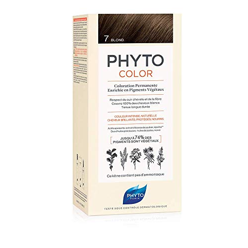 Phyto Phytocolor 7 Biondo Colorazione Permanente senza Ammoniaca, 100 % Copertura Capelli Bianchi