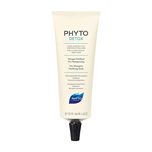 Phyto Phytodetox Maschera Detox Purificante Pre Shampoo, Adatta a Tutti i Tipi di Capelli, Formato da 125 ml