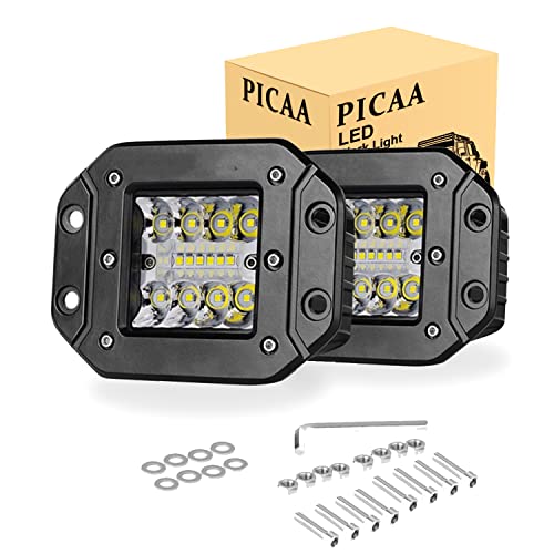 PICAA LED Luce da Lavoro 2pcs 3 Pollici 42W Individuare Riflettore ...