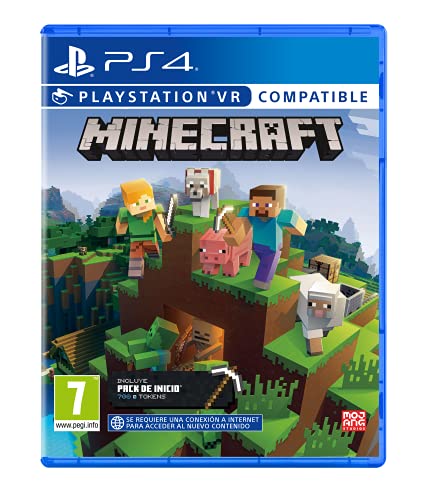 Playstation- Minecraft Starter col (Compatibile VR)-PS4 No aplica Videogiochi, Multicolore, Taglia única, VJGPS4SON21703792
