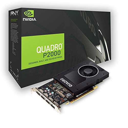 PNY VCQP2000-PB Nvidia Quadro P2000 Scheda Grafica, 5GB GDDR5, PCI Express 3.0x16