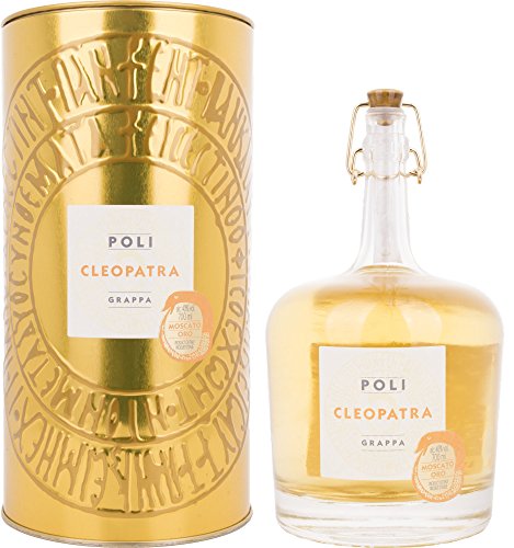 Poli Grappa Cleopatra Moscato Oro 40% Vol. - 700 ml in Tinbox...