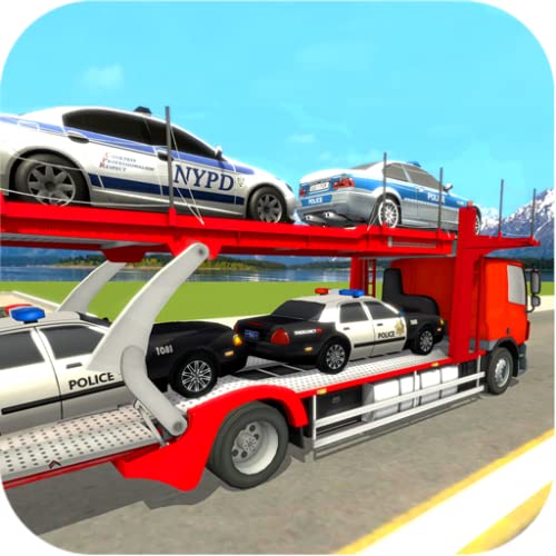 Police Car Transporter Truck: Flight Simulator