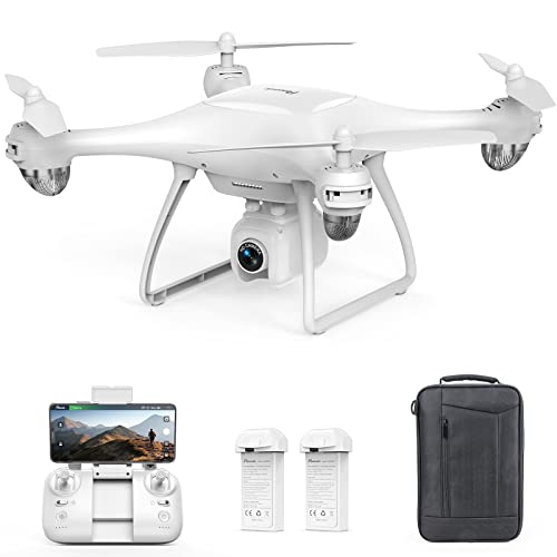 Potensic 2.7K GPS Drone con Telecamera, Drone Professionale 36 Minuti di Volo, Drone con Fotocamera Grandangolare a 120° Regolabile, 5G WiFi FPV Trasmissione, Droni in Modalità Senza Testa con Zaino
