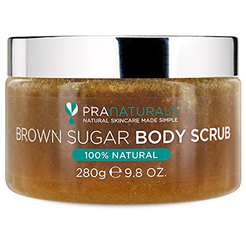 PraNaturals Scrub corpo allo zucchero di canna - Scrub esfoliante naturale – Idrata la pelle secca e rimuove delicatamente le cellule morte - 280g