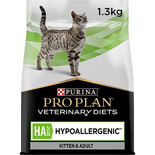 Pro Plan Veterinary Diets Feline HA Hypoallergenic Dry Cat Food PRO Plan Vet 1,3KG, Multicolour, 1.3 kg (Confezione da 1), 1300 unità