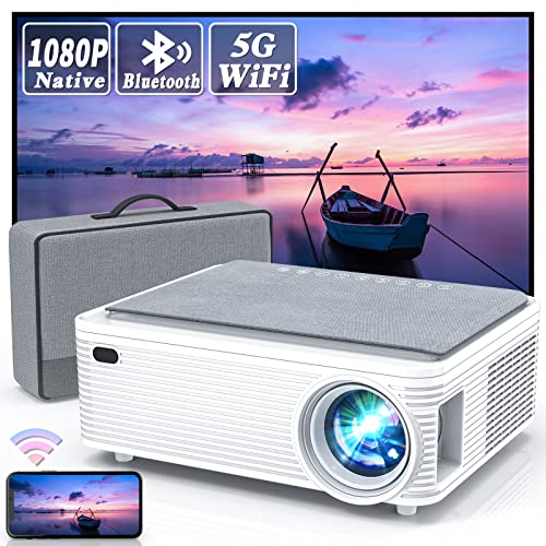 Proiettore Full HD Wifi Bluetooth 1080P Nativo Videoproiettore，WISELAZER Home Cinema Theater Proiettore，Supporto 4K Schermo 300  per Smartphone, PC, TV-Box, HDMI, USB,etc.