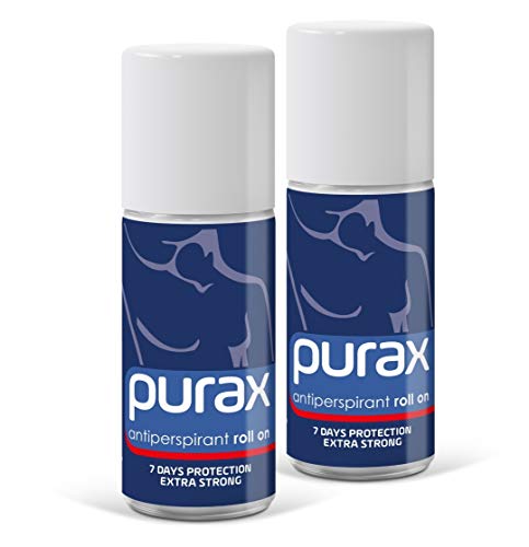 Purax Double Pack anti traspirante Roll-On Extra Strong 50ml - 7 giorni di protezione, 2-pack (2 x 50 ml)