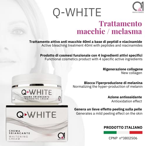 Q1 Q-White Gel Crema Schiarente Macchie Viso e Corpo | Crema Antima...