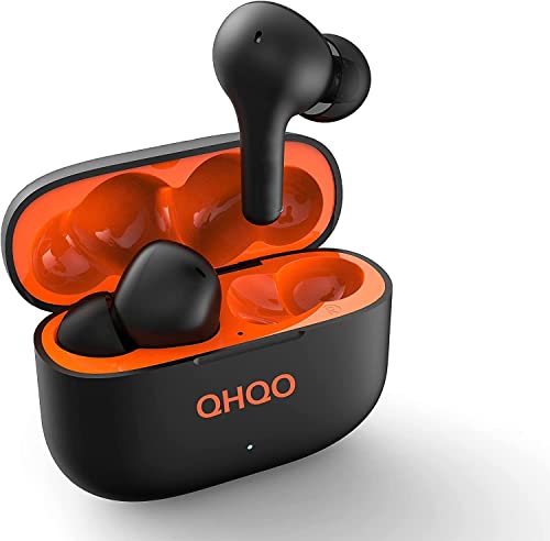 QHQO Cuffie Bluetooth, 2022 QCC 3040 Auricolare Bluetooth 5.2 aptX HiFi con 4 Microfoni CVC 8.0 Riduzione del Rumore e Durata 25 Ore Cuffiette Wireless Senza Fili in Ear Stereo per Android iOS