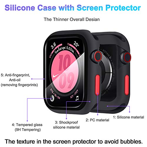 Qianyou per Apple Watch 38mm Series 3 2 1 Cover Silicone+Protezione...