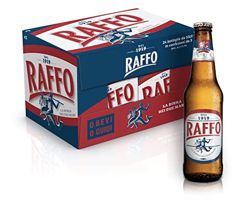 Raffo Cassa Birra con 24 Bottiglie da 33 cl, 7.92 L, Birra Lager da...